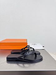 Okify Hermes Black Flip Flop Women Slides - 4