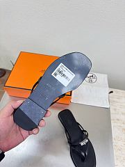 Okify Hermes Black Flip Flop Women Slides - 2