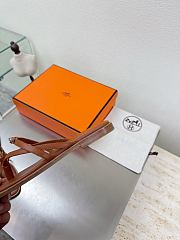 Okify Hermes Brown Flip Flop Women Slides - 4