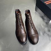 Okify Zegna Dark Brown Men Boots - 4