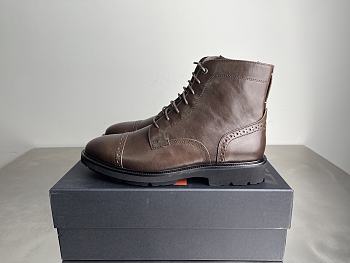 Okify Zegna Dark Brown Men Boots