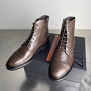 Okify Zegna Dark Brown Men Boots - 5