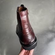 Okify Zegna Red Burgundy Men Boots - 6