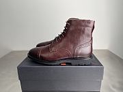 Okify Zegna Red Burgundy Men Boots - 1
