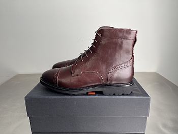 Okify Zegna Red Burgundy Men Boots