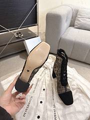Okify Dior J'Adior Black Embroidered Mesh Boots 8cm 28272 - 6