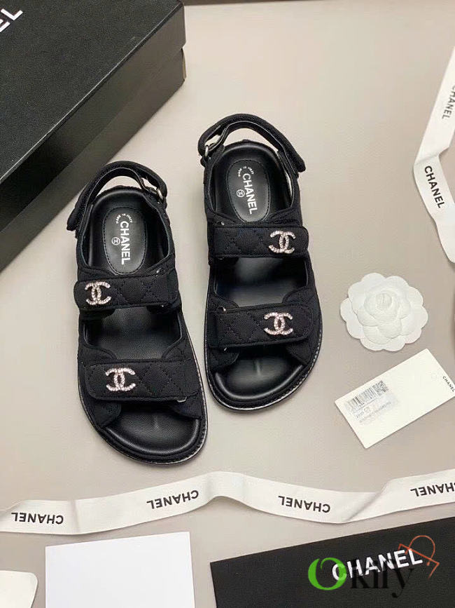 Okify CC Black Sandals 8468 - 1