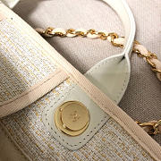 Okify CC Shopping Bag Beige Canvas Gold Hardware 38cm - 6