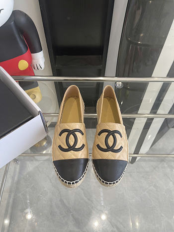 Okify CC Beige And Black Espadrilles Shoes 