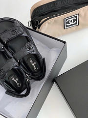 Okify CC Black Velcro Women Sandals - 5
