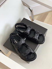 Okify CC Black Velcro Women Sandals - 4