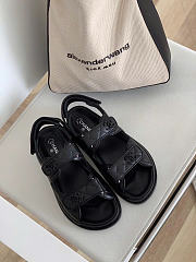 Okify CC Black Velcro Women Sandals - 2