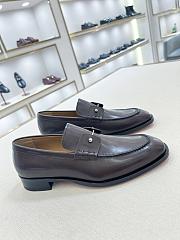 Okify Christian Louboutin Dark Brown Men Loafers - 2