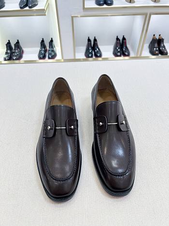 Okify Christian Louboutin Dark Brown Men Loafers