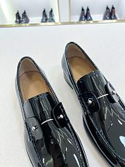 Okify Christian Louboutin Black Patent Men Loafers 28298 - 3