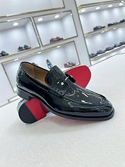 Okify Christian Louboutin Black Patent Men Loafers 28298 - 6