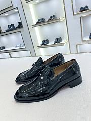 Okify Christian Louboutin Black Patent Men Loafers 28298 - 5