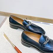 Okify Christian Louboutin Black Men Loafers With Silver Buckle 28300 - 4