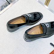 Okify Christian Louboutin Black Men Loafers With Silver Buckle 28301 - 2