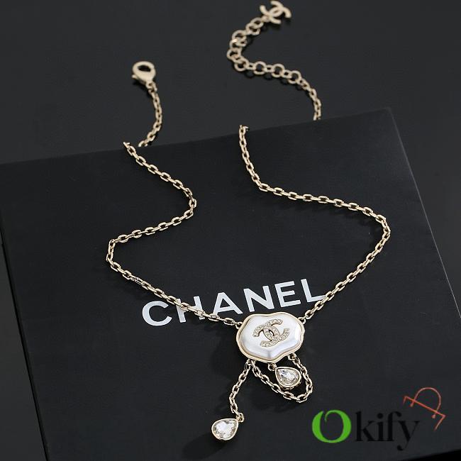 Okify CC Gold Necklace With Diamond 28306 - 1