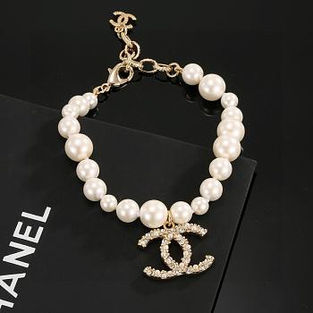 Okify CC Gold Bracelet With Pearl And Diamond 28307