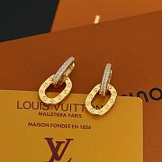 Okify Louis Vuitton Gold Earrings With Diamond  - 3