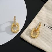 Okify Louis Vuitton Gold Earrings With Diamond  - 2