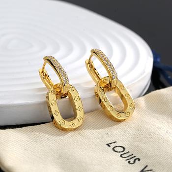 Okify Louis Vuitton Gold Earrings With Diamond 