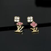 Okify Louis Vuitton Gold Flower Earrings With Diamond - 5