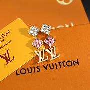 Okify Louis Vuitton Gold Flower Earrings With Diamond - 2