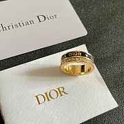 Okify Dior Gold And Black Ring With Diamond  - 5