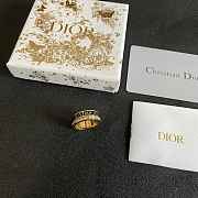 Okify Dior Gold And Black Ring With Diamond  - 4