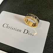 Okify Dior Gold And Black Ring With Diamond  - 3