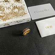 Okify Dior Gold And Black Ring With Diamond  - 2