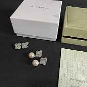 Okify VCA Silver Earrings With Diamond  - 5