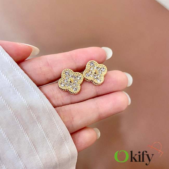Okify VCA Gold Earrings With Diamond  - 1