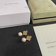 Okify VCA Gold Earrings With Diamond And Pearl - 6