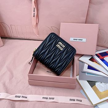 Okify MiuMiu Black Wallet 5M0522 10x10cm