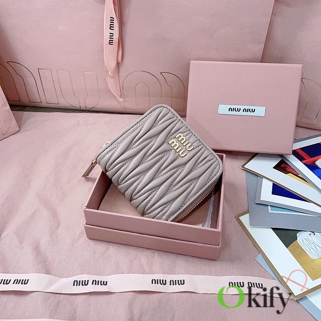 Okify MiuMiu Beige Wallet 5M0522 10x10cm - 1