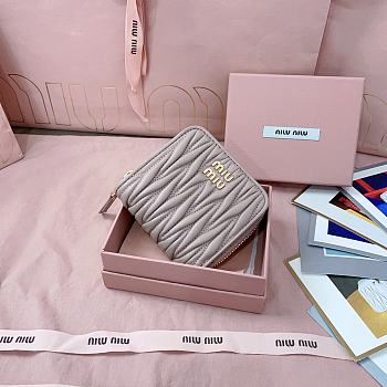 Okify MiuMiu Beige Wallet 5M0522 10x10cm