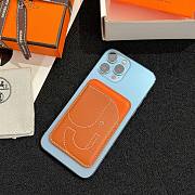 Okify Hermes Orange MagSafe Magnetic Card Holder  - 5