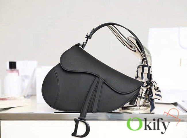 Okify Dior Saddle Bag Full Black 25x20x6.5cm - 1