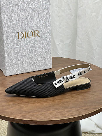 Okify Dior J'Adior Black Slingback 1cm