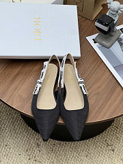 Okify Dior J'Adior Black Slingback 1cm - 6