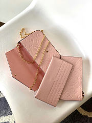 Okify Louis Vuitton Felicie Pochette Bag In Pink M80482 21x11x3cm - 3