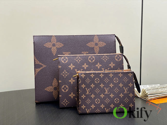 Okify Louis Vuitton Trio Toilet Pouch M11248 25x20x5.5cm - 1