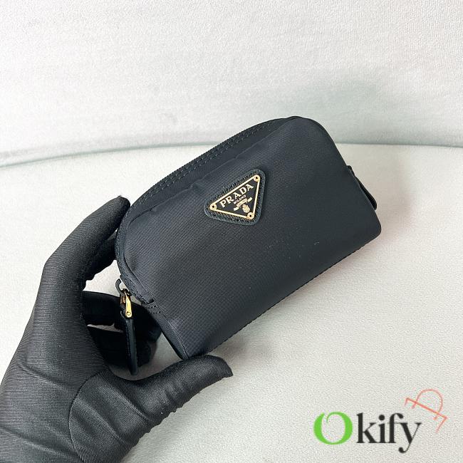 Okify Prada Black Pouch Gold Hardware 1NA339 12x8x3.5cm - 1