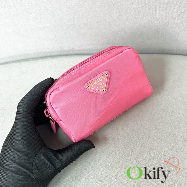 Okify Prada Pink Pouch Gold Hardware 1NA339 12x8x3.5cm - 1