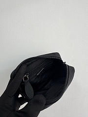Okify Prada Black Pouch Silver Hardware 1NA339 12x8x3.5cm - 5