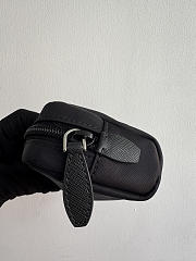 Okify Prada Black Pouch Silver Hardware 1NA339 12x8x3.5cm - 6